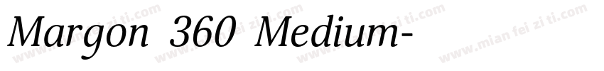Margon 360 Medium字体转换